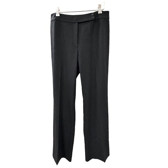 🍒 2/$20 🍒 Black Ann Taylor Slacks sz 8 with Double Button Closure - Picture 1 of 8